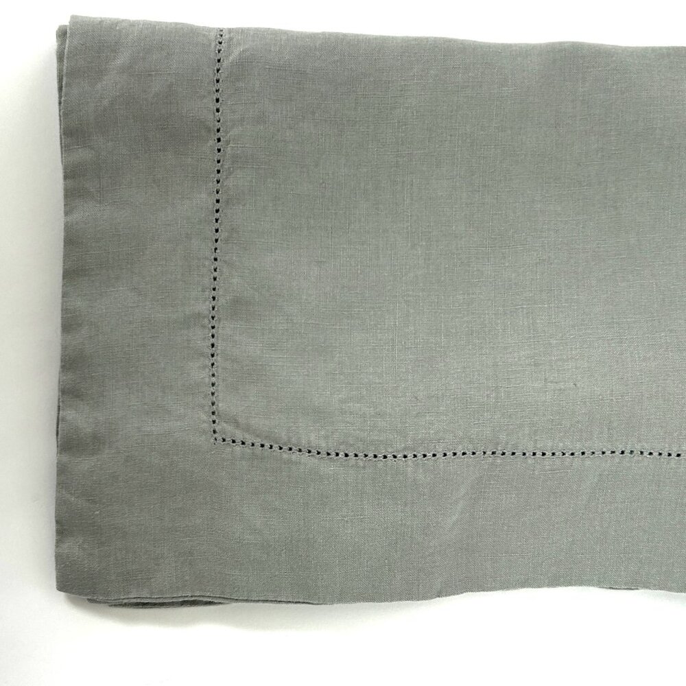 Fieldcrest by Target Queen Size Gray Linen Hemstitched Rectangle Pillow Sham